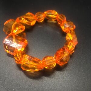 Orange Clear Stretch Bracelet